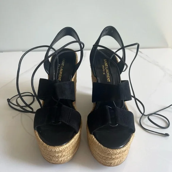 NEW IN BOX SAINT LAURENT LACE UP ESPADRILLES - Picture 7 of 13